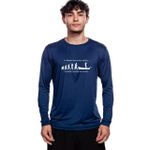 Camisa Manga Longa Masculina Dry Fit Bad Fish Evolução - Azul Marinho