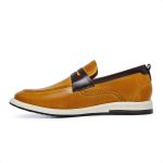 Sapato Loafer Mocassim Masculino Couro Legítimo Tabaco Forro de Couro Badplay