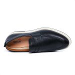 Sapato Loafer Mocassim Masculino Couro Legítimo Preto Forro de Couro Badplay