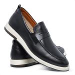 Sapato Loafer Mocassim Masculino Couro Legítimo Preto Forro de Couro Badplay