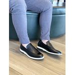 Sapato Loafer Mocassim Masculino Couro Legítimo Preto Forro de Couro Badplay