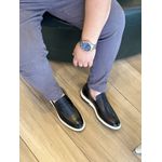 Sapato Loafer Mocassim Masculino Couro Legítimo Preto Forro de Couro Badplay