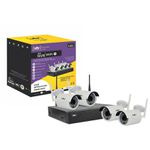 KIT NVR 4 CANAIS + 4 CÂMERAS WI-FI