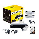 KIT DVR AHD 5X1 1080P 4CH + HD 500GB + 2 CÂMERAS