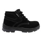 BOTA NOBUCK BAE PRETA COM BICO PVC