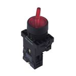 COMUTADOR KNOB ILUMINADO 2 POSIÇÕES VERMELHO 24V 1NF 