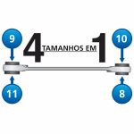 CHAVE COM CATRACA 4 BOCAS 30X32X34X36MM