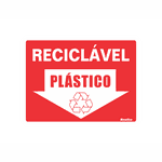 PLACA SINALIZAÇÃO PVC 15X20CM (RECICLÁVEL PLÁSTICO)