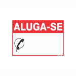 PLACA SINALIZAÇÃO PVC 20X30CM (ALUGA-SE)