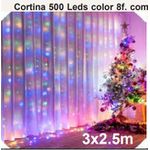 CORTINA 500 LEDS 127V COLORIDA REMANCI 
