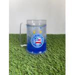 Caneca Transparente com Gel Azul Bora Bahêêêa. 