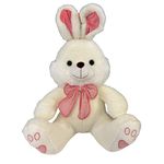 Coelho de Pelúcia com Laço Xadrez 41cm Sortido Fizzy F1880