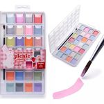 Aquarela Picnic Perolizada - Conjunto de 28 Cores + Pincel - Leoarte