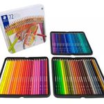 Lápis De Cor Hexagonal 72 Cores C/ Estojo Metálico Staedtler