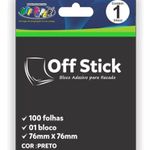 Bloco Adesivo Off Stick 76mmx76mm C/100 Fls Preto -Off Paper