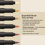 Kit Canetas Brush Pen Faber-Castell - Tons de Pele 6 Cores