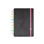 Caderno Inteligente Médio Lets Glitter Neon Black