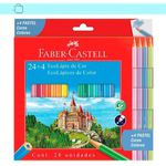 LAPIS DE COR 24 CORES + 4 PASTEL FABER CASTELL