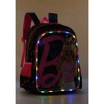  Mochila Infantil Barbie c/ Led Luxcel 
