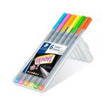 Kit Canetas Fineliner Staedtler - 6 Cores Neon