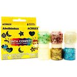 Tinta Confetti Acrilex 15ml - Conjunto com 6 Cores