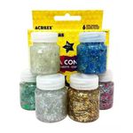 Tinta Confetti Acrilex 15ml - Conjunto com 6 Cores