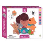 Quebra-Cabeça Infantil I Love My Pets - 18 Peças Nig