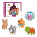 Quebra-Cabeça Infantil I Love My Pets - 18 Peças Nig