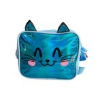 Kit Mochila de Rodinha Gato Holográfico com Lanche e Estojo Sortidas WINTH