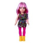 Boneca Charmosa Fashion Cabelo Rosa - Cotiplás