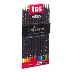 Lápis de Cor 12 Cores Vibes Noturna Tris
