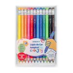 Lápis de Cor Apagável Big Color Joy - Caixa com 12 Cores - Leo&Leo