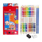 Lápis de Cor Bicolor 24 Cores Faber-Castell