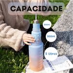 Garrafas Motivacional Kit C/3 Sortidas Squeeze Interponte