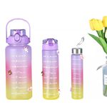 Garrafas Motivacional Kit C/3 Sortidas Squeeze Interponte