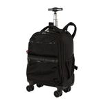 Mochila com Rodinhas Paul Frank Preta Sestini