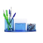 Porta Lápis/Clips/Lembrete Azul Acrimet