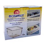 Kit Organizadores Multiuso 8 Uni Acrílico Cristal Acrimet 