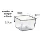Kit Organizadores Multiuso 8 Uni Acrílico Cristal Acrimet 