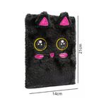  Caderno Pelúcia Gatinho Preto 80 folhas Polibrinq