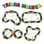 Trilha Maluca 160 Blocos + Carrinho Braskit