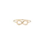 Anel infantil ouro amarelo 18k - Infinito 