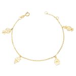 Pulseira ouro amarelo 18k - docinho