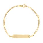 Pulseira ouro amarelo 18k - Plaquinha 