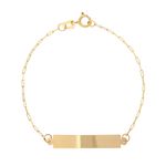 Pulseira ouro amarelo 18k - Plaquinha Cartier