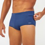 SUNGA SLIP COM ZIPER MARINHO