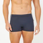SUNGA BOXER COM ZIPER PRETO C/ CINZA