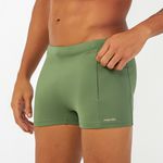 SUNGA BOXER COM ZIPER VERTICAL VERDE MILITAR