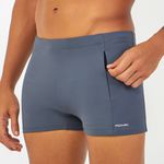 SUNGA BOXER COM ZIPER VERTICAL GRAFITE