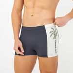 SUNGA COM RECORTE ESTAMPA LOCALIZADA COQUEIRO PRETO